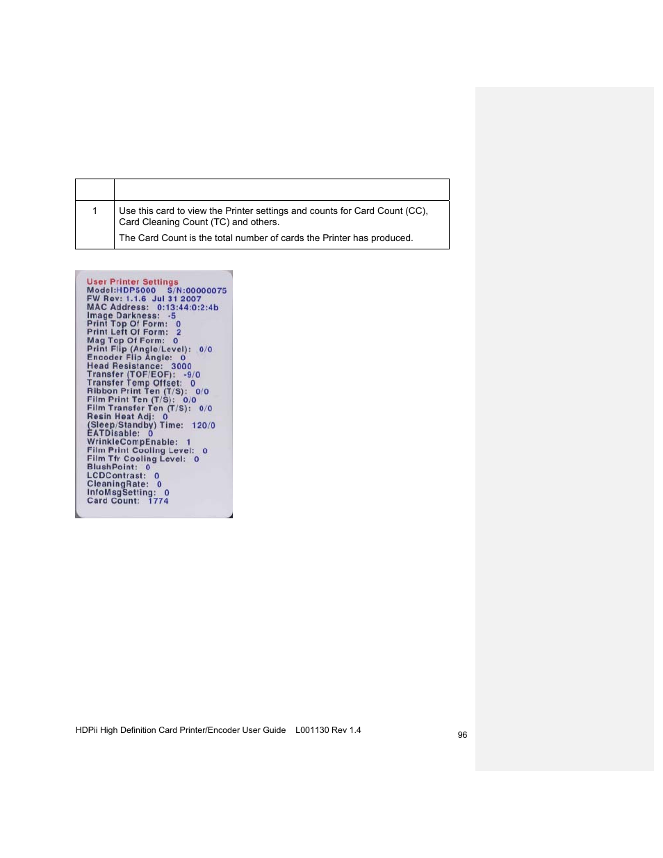 Reviewing the device settings self-test | HID FARGO HDPii User Guide User Manual | Page 96 / 310