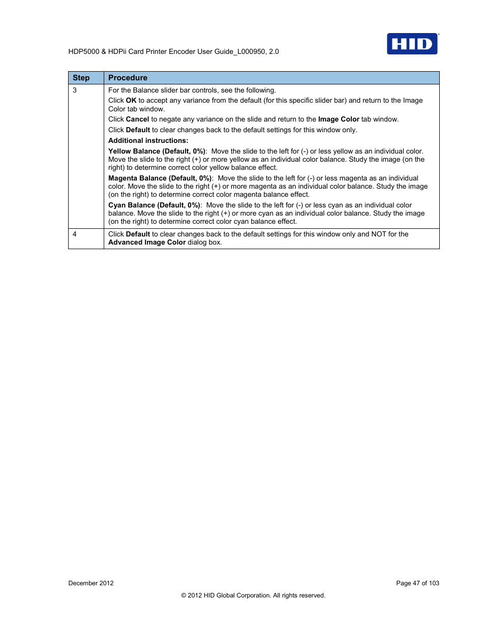 HID HDPii Plus User Guide 2.0 User Manual | Page 47 / 103