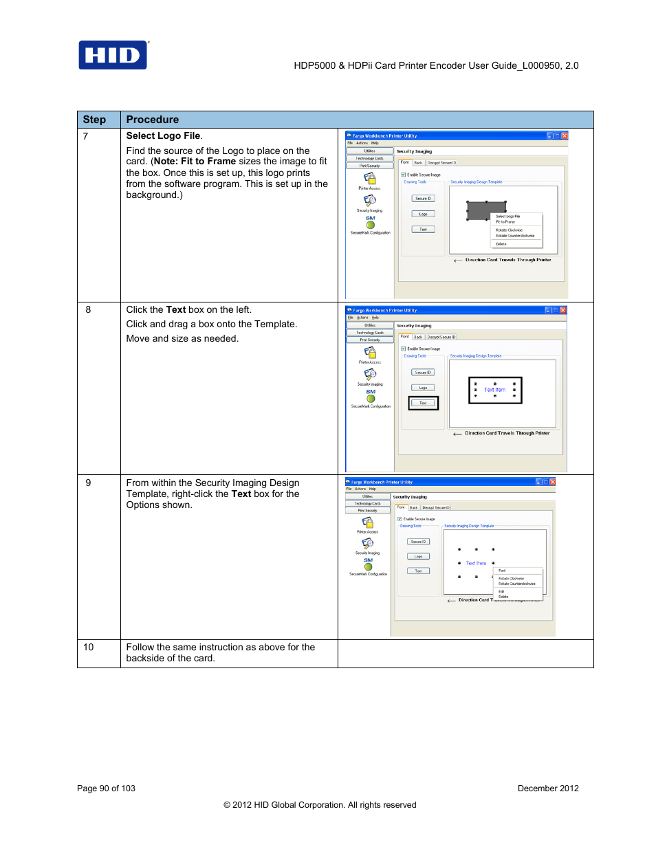 HID HDPii Plus User Guide 2.0 User Manual | Page 90 / 103