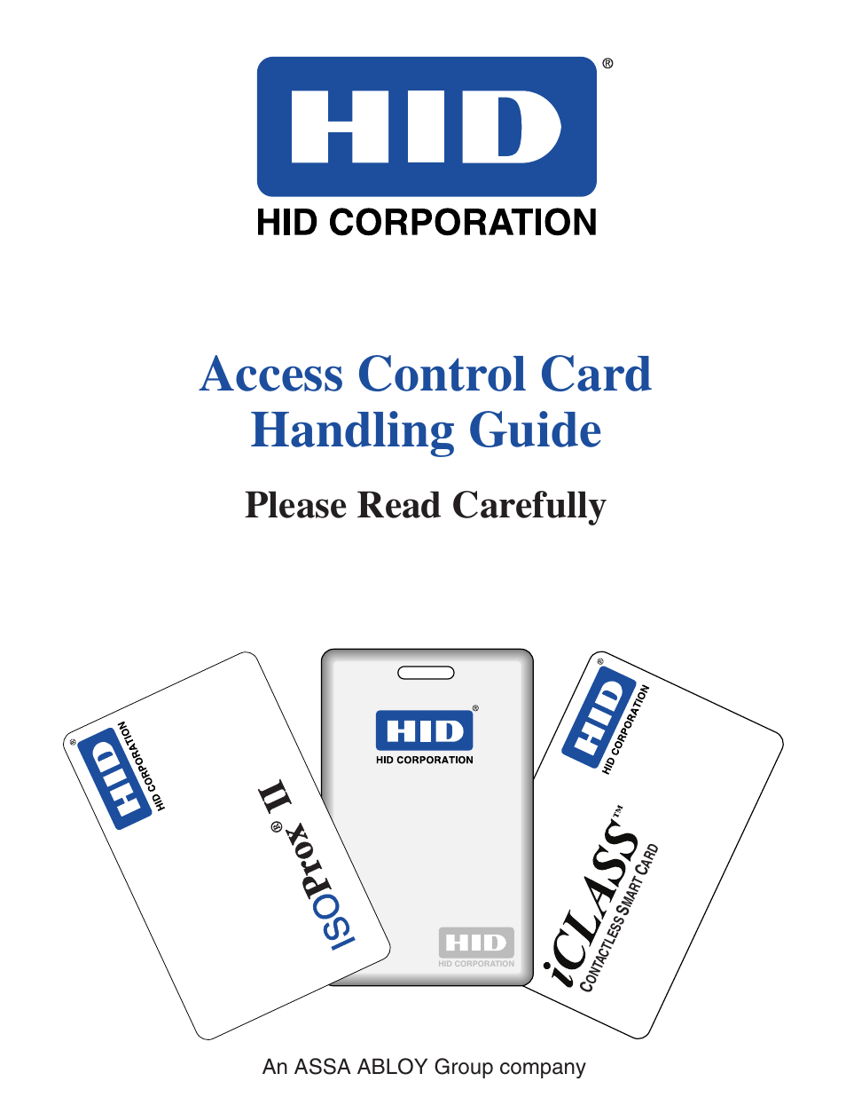 HID ProxCard Handling Guide User Manual | 4 pages