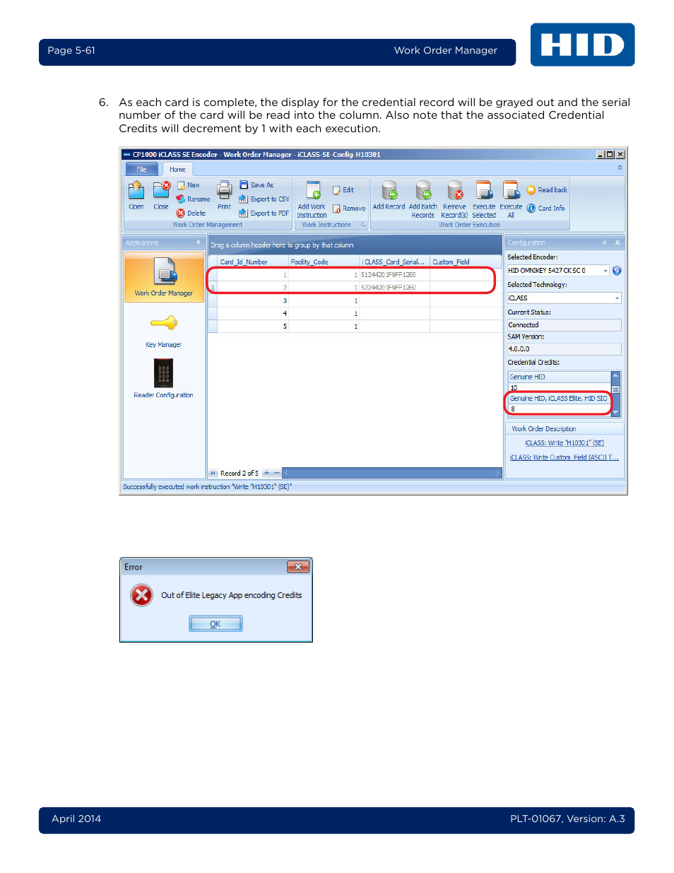 HID iCLASS SE Encoder User Guide User Manual | Page 109 / 186