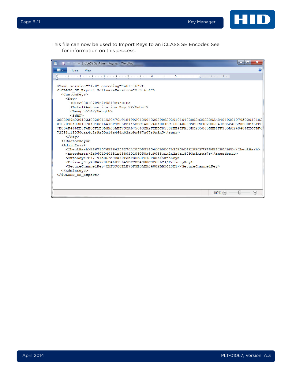 HID iCLASS SE Encoder User Guide User Manual | Page 129 / 186