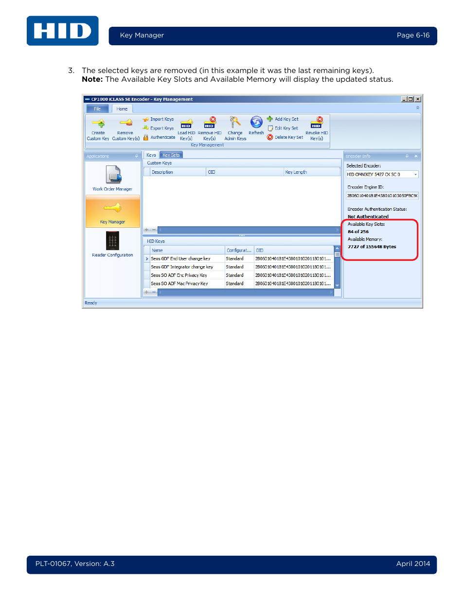 HID iCLASS SE Encoder User Guide User Manual | Page 134 / 186