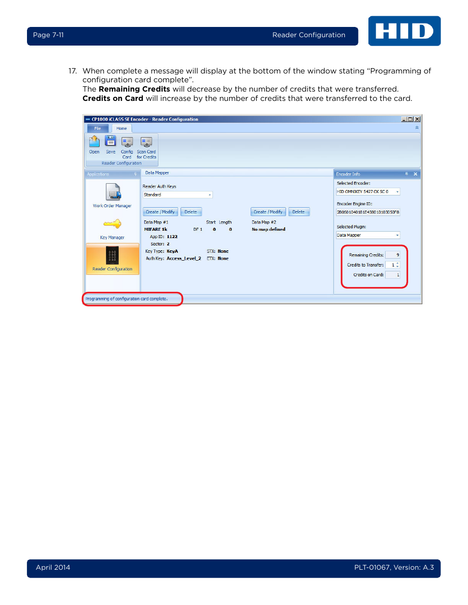 HID iCLASS SE Encoder User Guide User Manual | Page 153 / 186