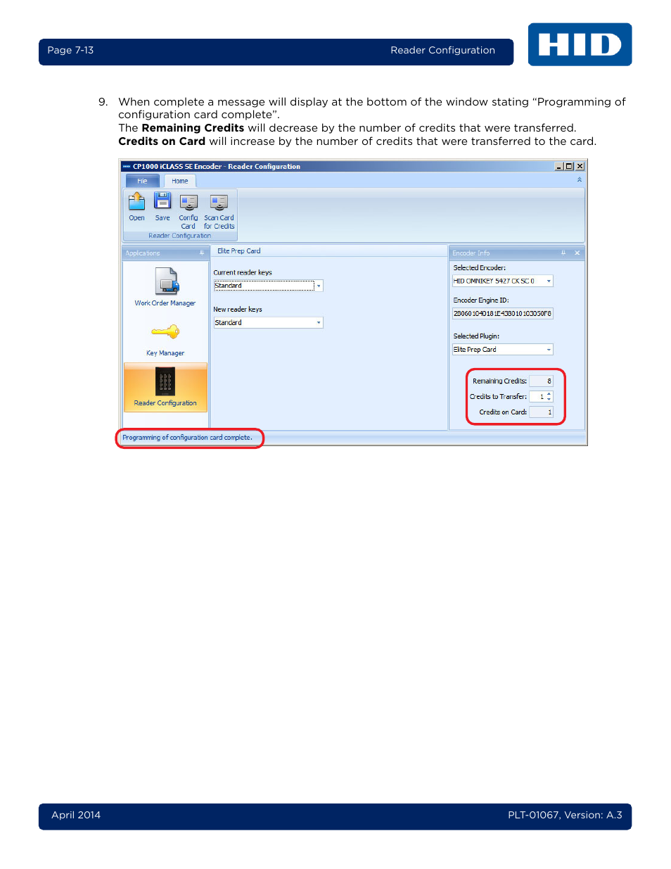 HID iCLASS SE Encoder User Guide User Manual | Page 155 / 186