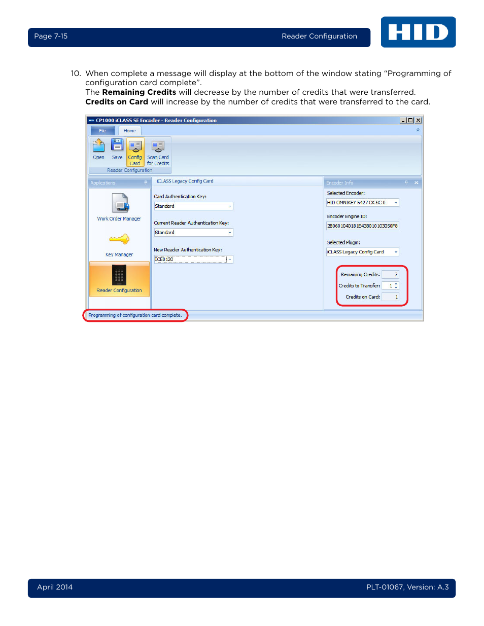 HID iCLASS SE Encoder User Guide User Manual | Page 157 / 186