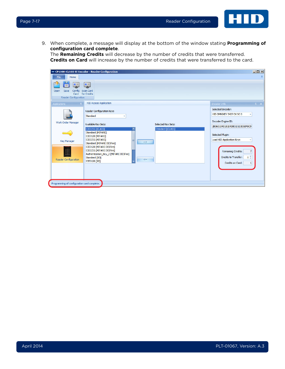 HID iCLASS SE Encoder User Guide User Manual | Page 159 / 186