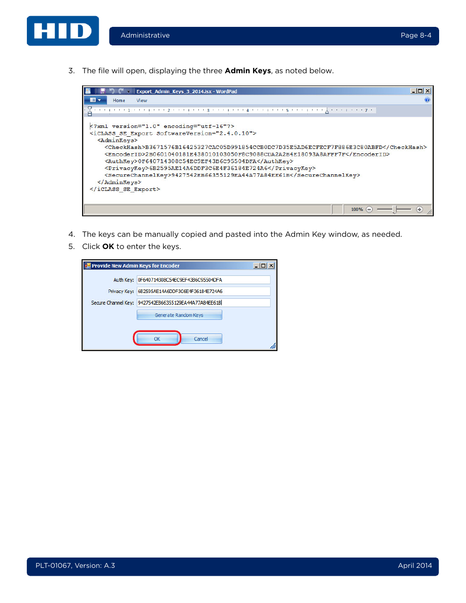 HID iCLASS SE Encoder User Guide User Manual | Page 164 / 186