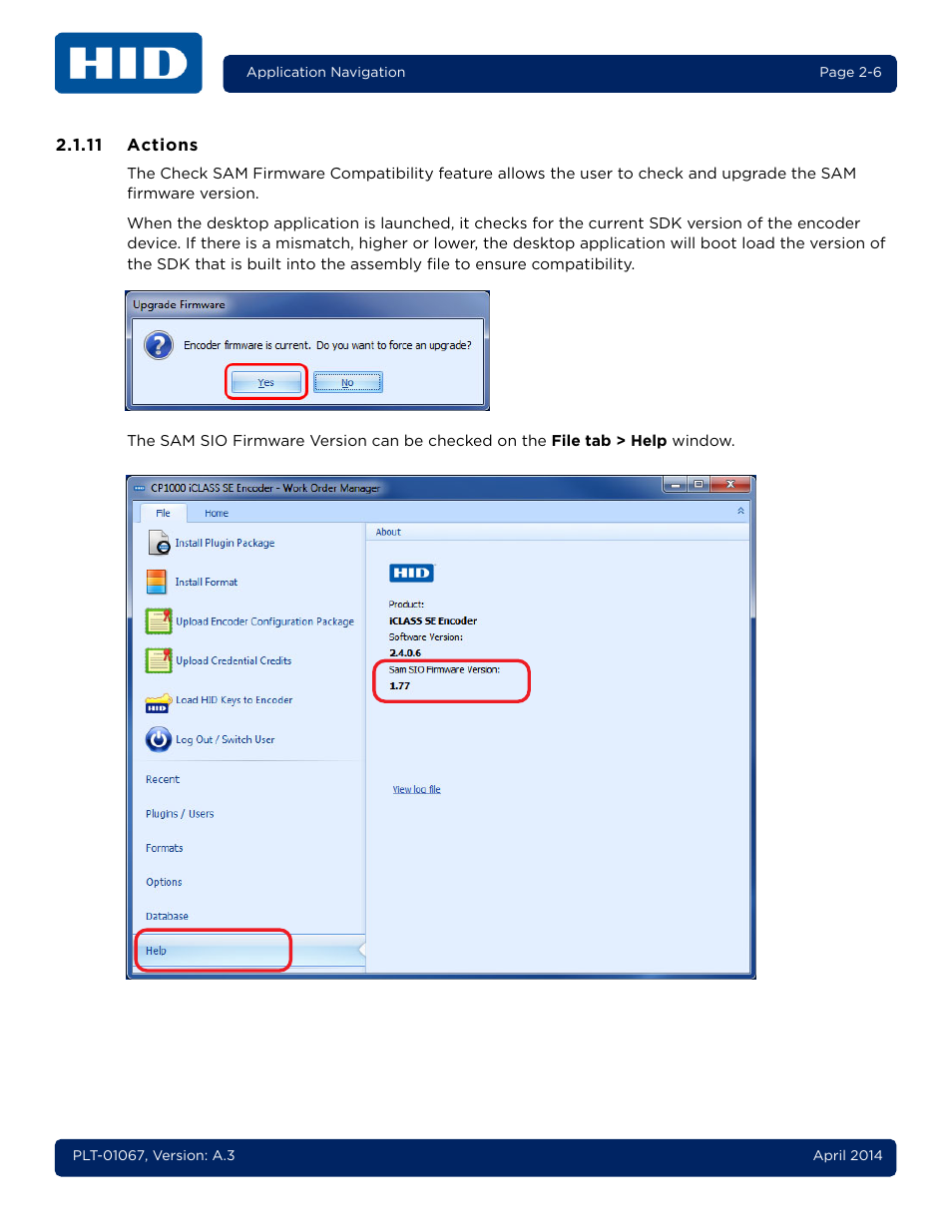 11 actions, Actions -6 | HID iCLASS SE Encoder User Guide User Manual | Page 20 / 186