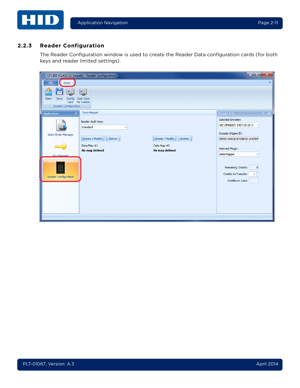 3 reader configuration, Reader configuration -11 | HID iCLASS SE Encoder User Guide User Manual | Page 25 / 186