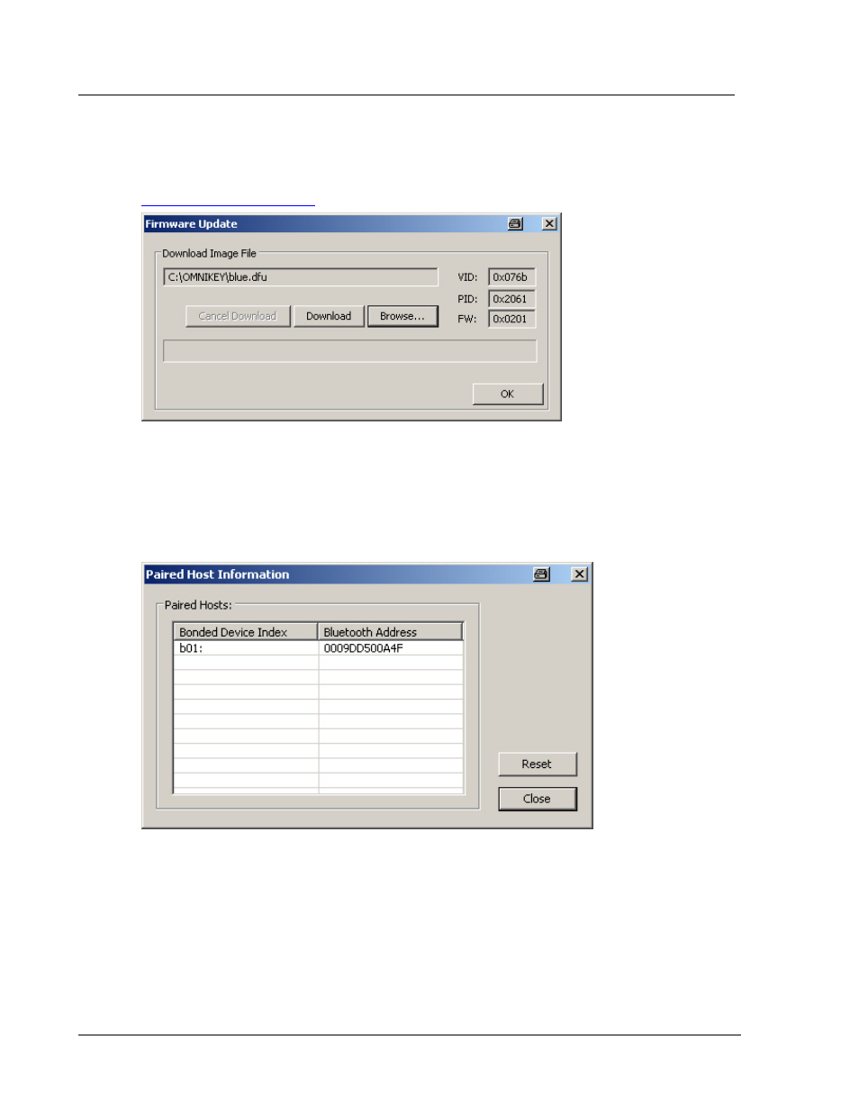 7 firmware update, 8 paired hosts information, 9 battery status | HID OMNIKEY 2061 User Manual User Manual | Page 10 / 17