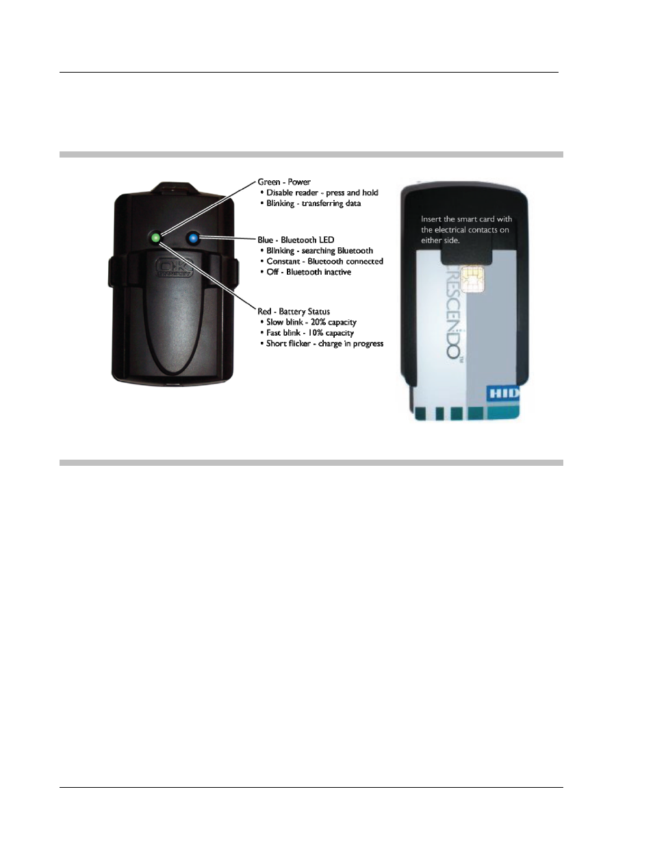 2 operation, 3 getting started, 1 software installation | 2 battery charging, 3 reader setup, Operation, Getting started, 2operation, 3getting started | HID OMNIKEY 2061 User Manual User Manual | Page 4 / 17