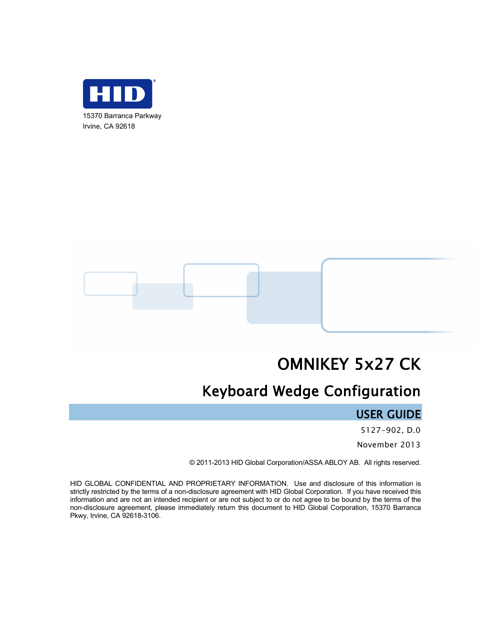 HID OMNIKEY 5427 CK Keyboard Wedge User Guide User Manual | 23 pages