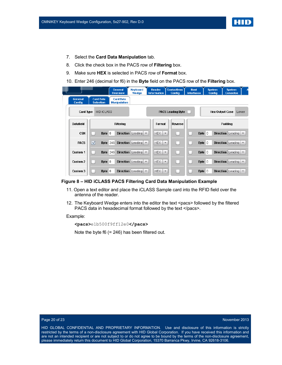 HID OMNIKEY 5427 CK Keyboard Wedge User Guide User Manual | Page 20 / 23