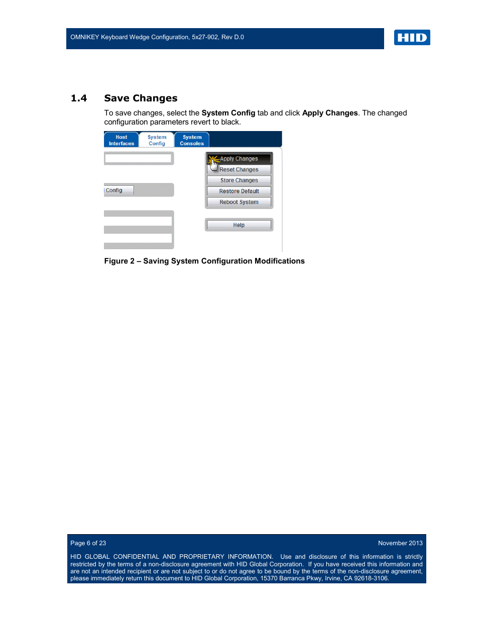 4 save changes, Save changes | HID OMNIKEY 5427 CK Keyboard Wedge User Guide User Manual | Page 6 / 23