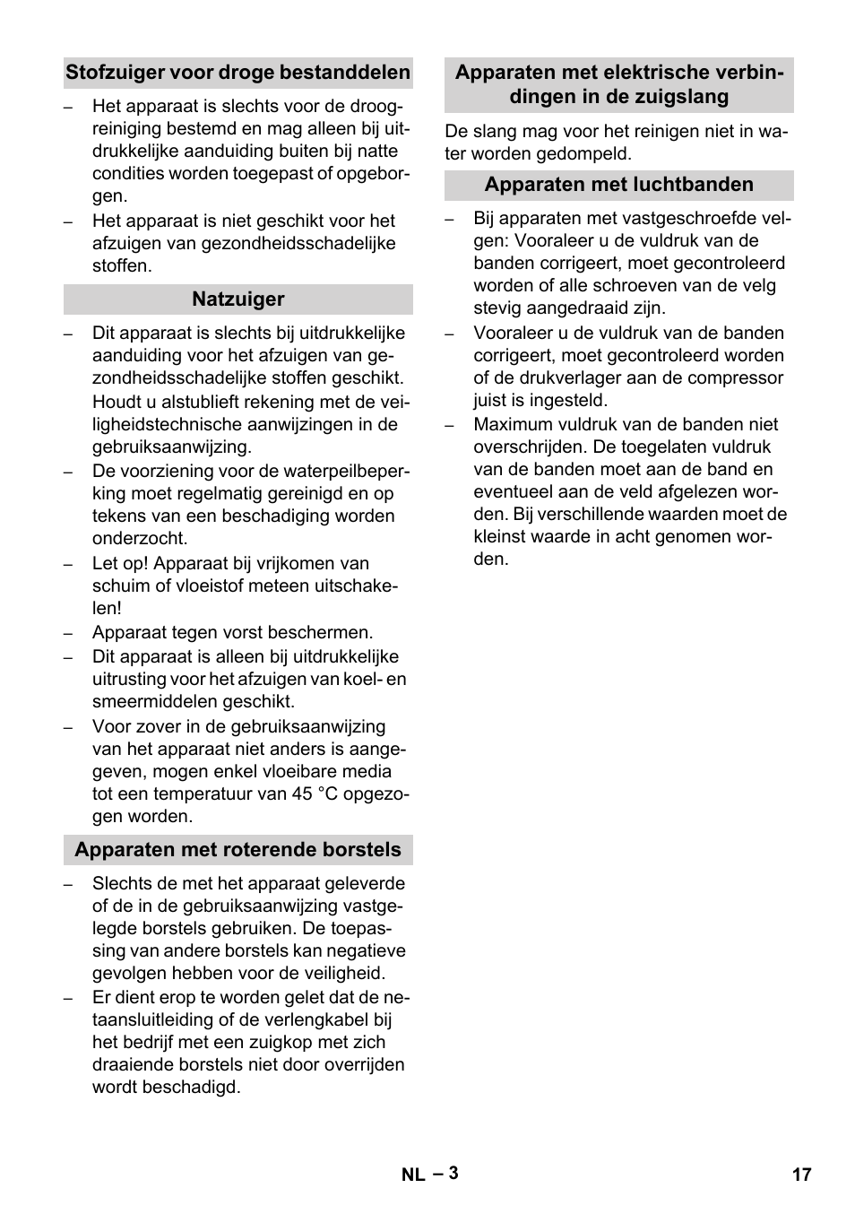 Karcher Wet/dry vacuum cleaner User Manual | Page 17 / 100