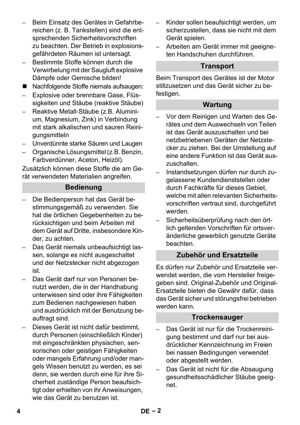 Karcher Wet/dry vacuum cleaner User Manual | Page 4 / 100