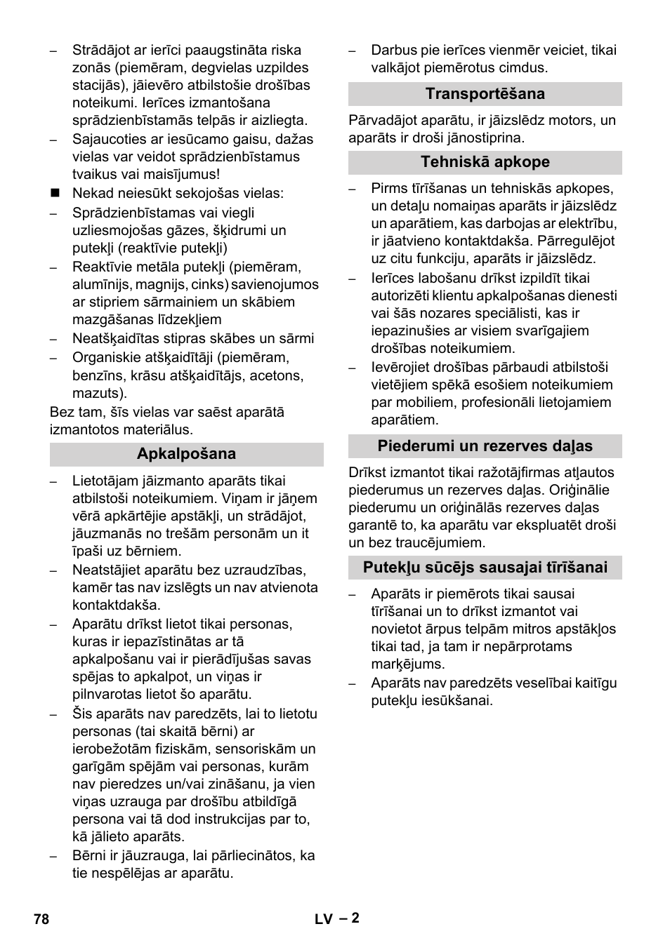 Karcher Wet/dry vacuum cleaner User Manual | Page 78 / 100