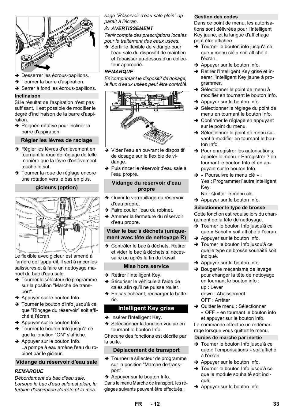 Intelligent key grise | Karcher B 150 R User Manual | Page 33 / 60