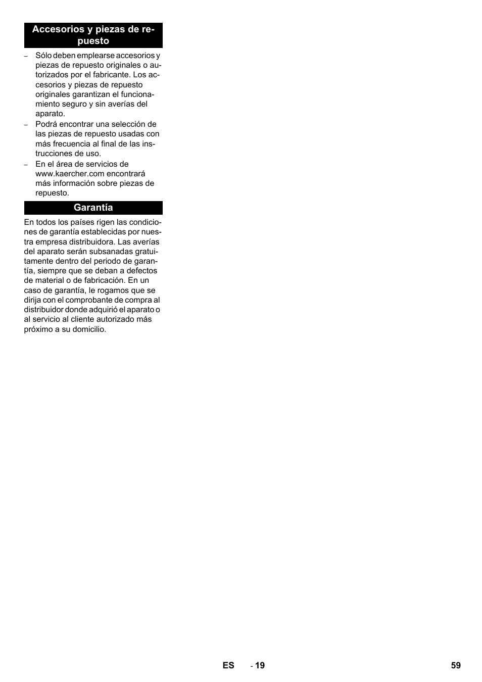 Karcher B 150 R User Manual | Page 59 / 60