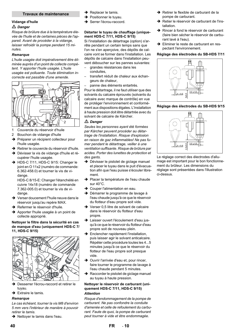 Karcher HDS-C 7-11 Steel User Manual | Page 40 / 152