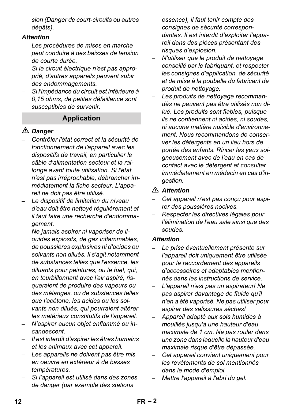 Application | Karcher Brush cleaning devices and spray extraction devices User Manual | Page 12 / 116