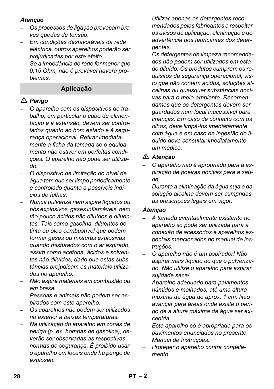 Aplicação | Karcher Brush cleaning devices and spray extraction devices User Manual | Page 28 / 116