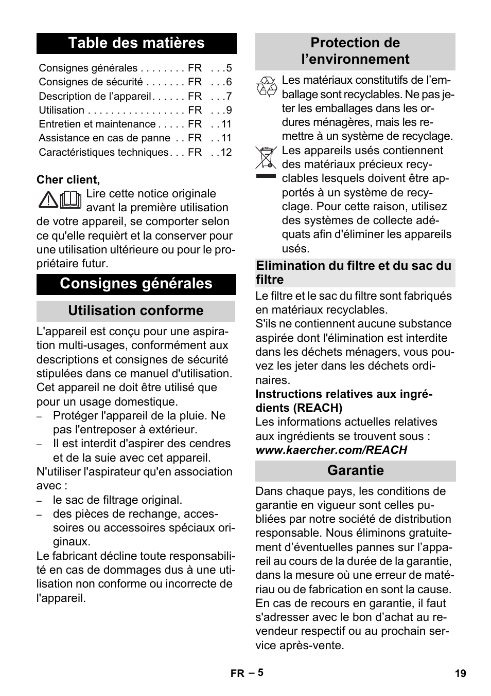 Karcher MV 3 P User Manual | Page 19 / 222