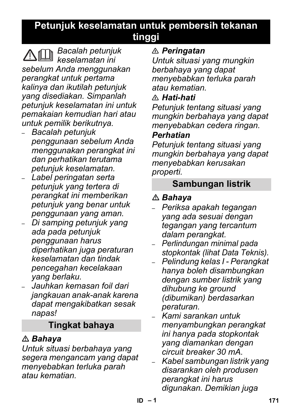 Indonesia | Karcher High Pressure Cleaners User Manual | Page 171 / 192