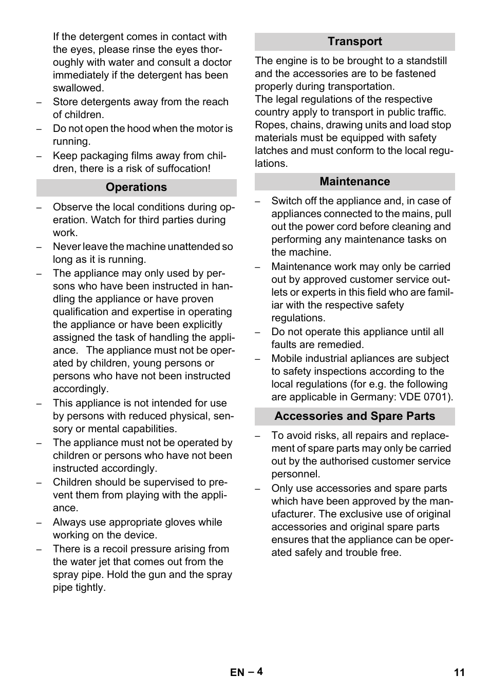 Karcher HD 9-50-4 User Manual | Page 11 / 140