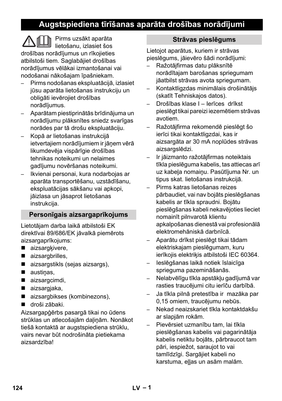 Latviešu | Karcher HD 9-50-4 User Manual | Page 124 / 140