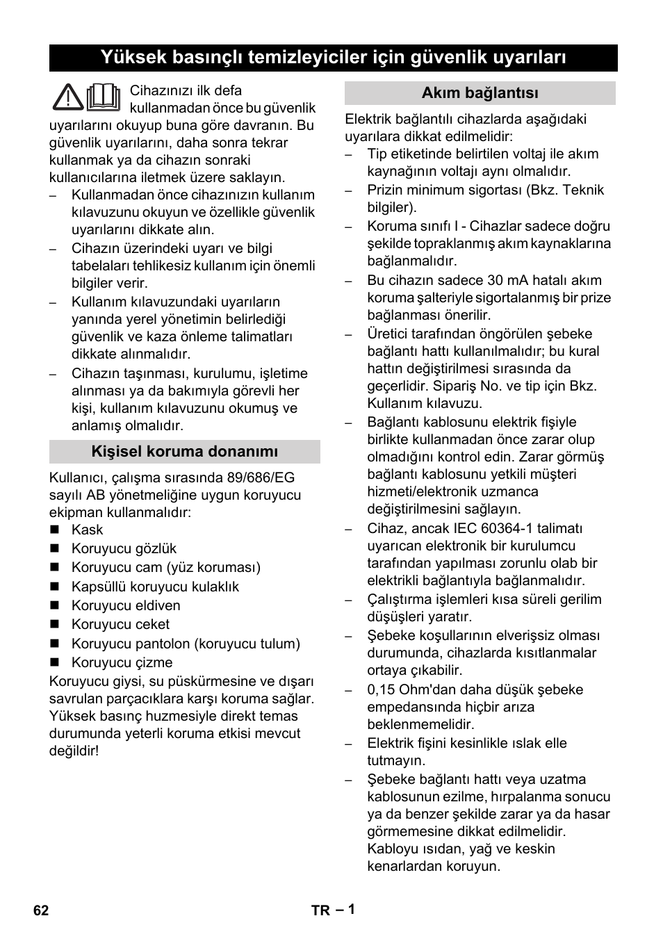 Türkçe | Karcher HD 9-50-4 User Manual | Page 62 / 140