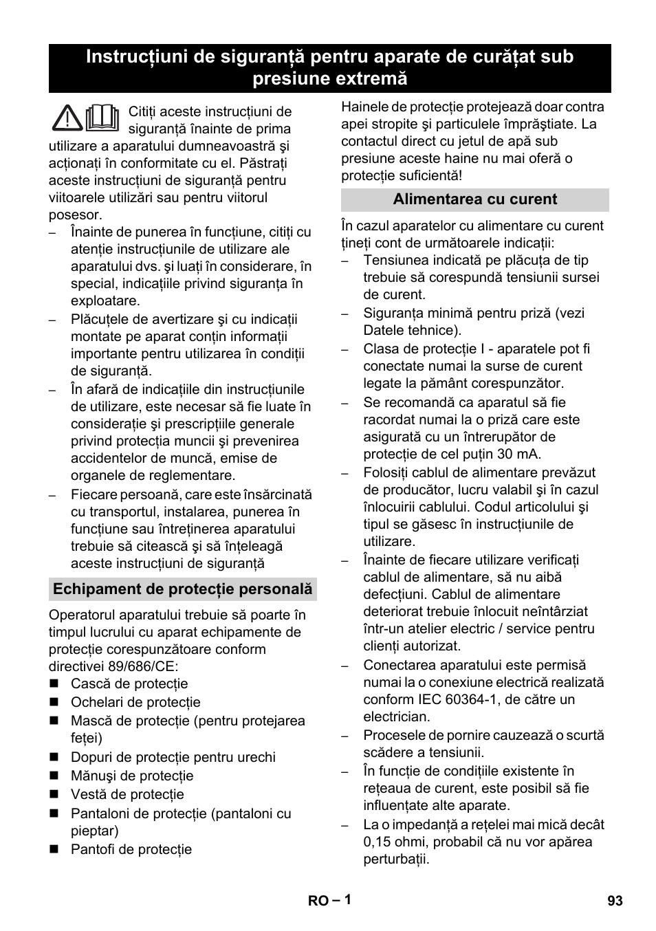 Româneşte | Karcher HD 9-50-4 User Manual | Page 93 / 140