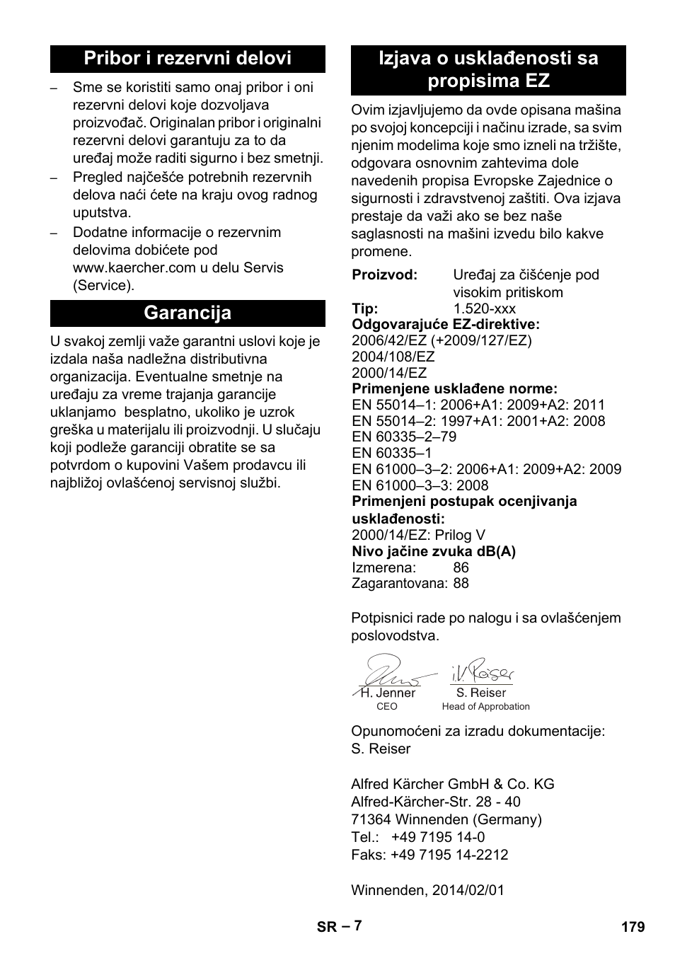 Karcher HD 5-11 C Plus User Manual | Page 179 / 232