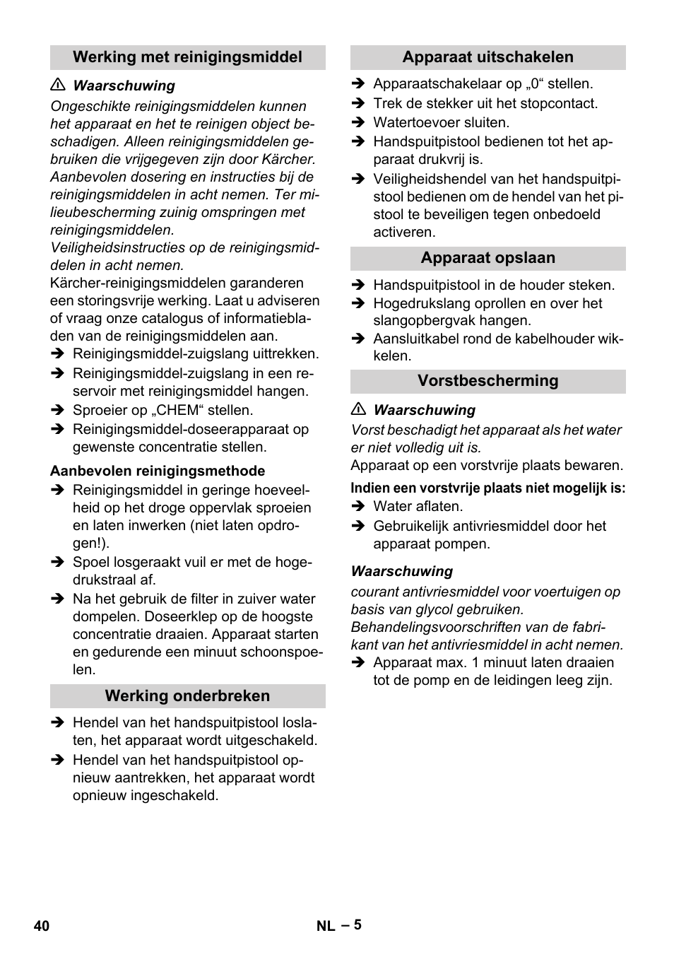 Karcher HD 5-11 C Plus User Manual | Page 40 / 232