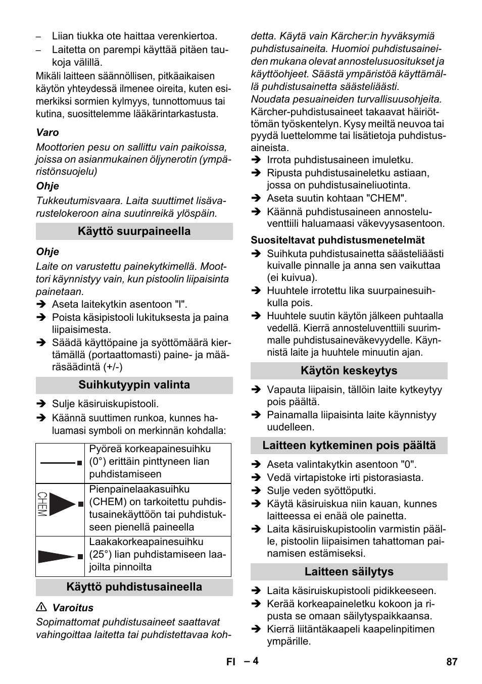 Karcher HD 5-11 C Plus User Manual | Page 87 / 232