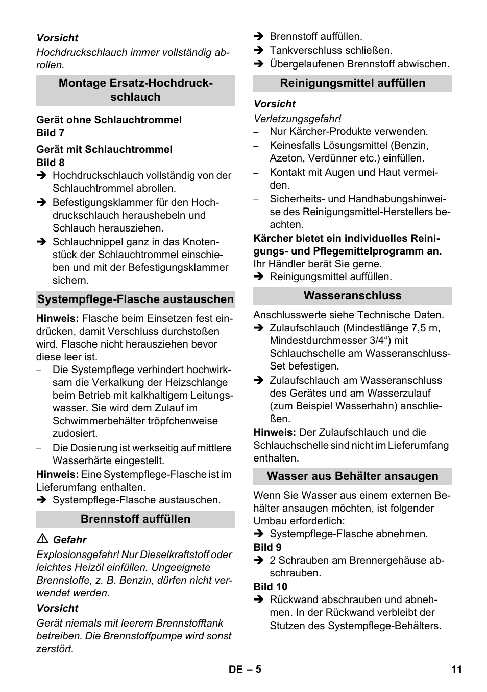 Karcher HDS 8-17 CX User Manual | Page 11 / 500