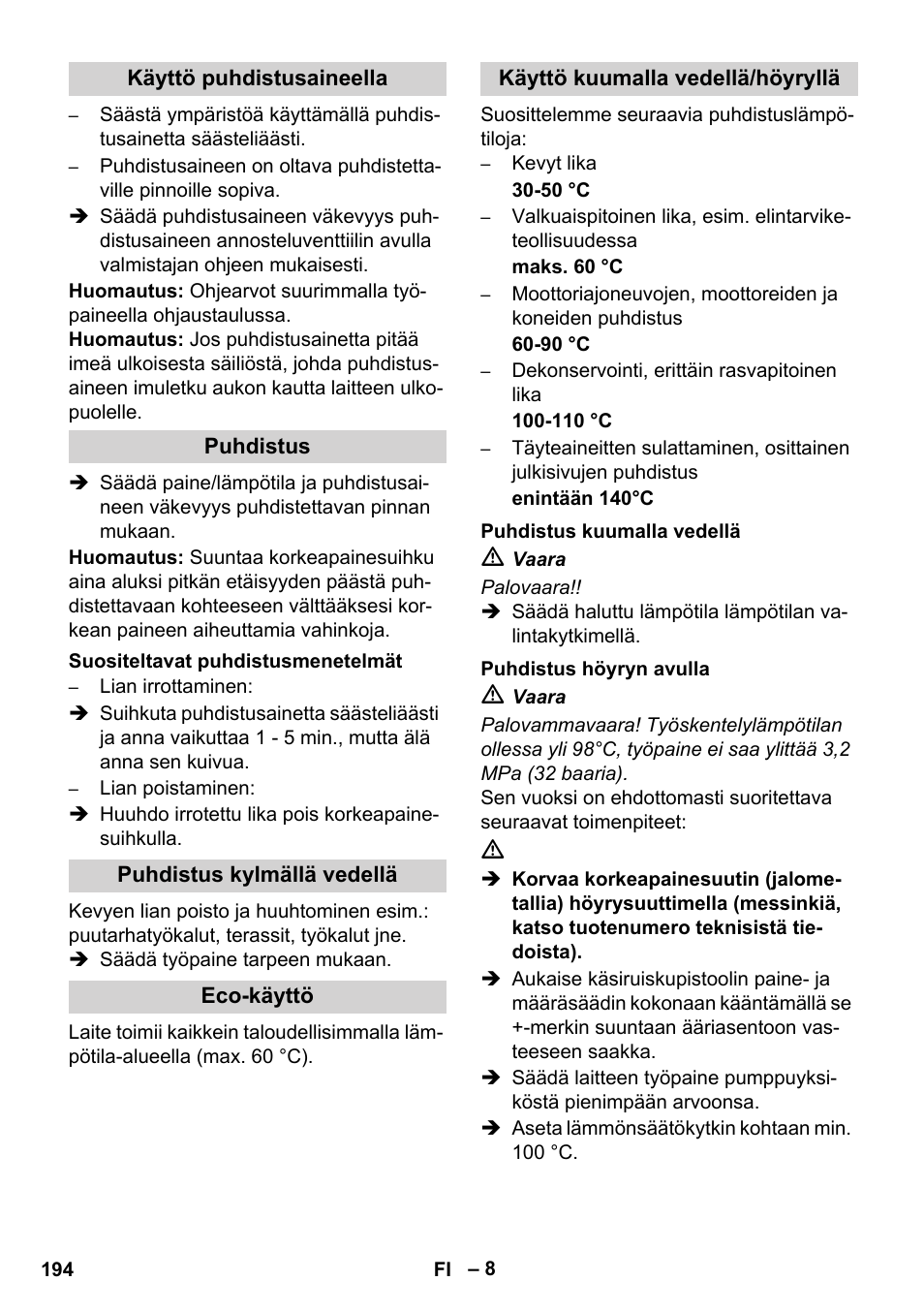 Karcher HDS 8-17 CX User Manual | Page 194 / 500