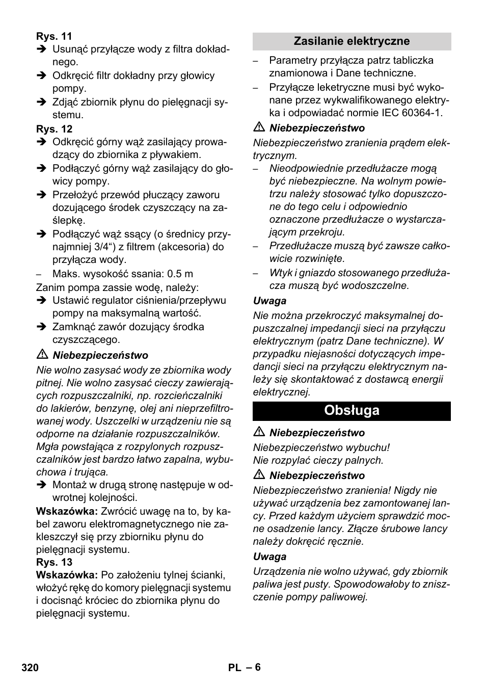 Obsługa | Karcher HDS 8-17 CX User Manual | Page 320 / 500