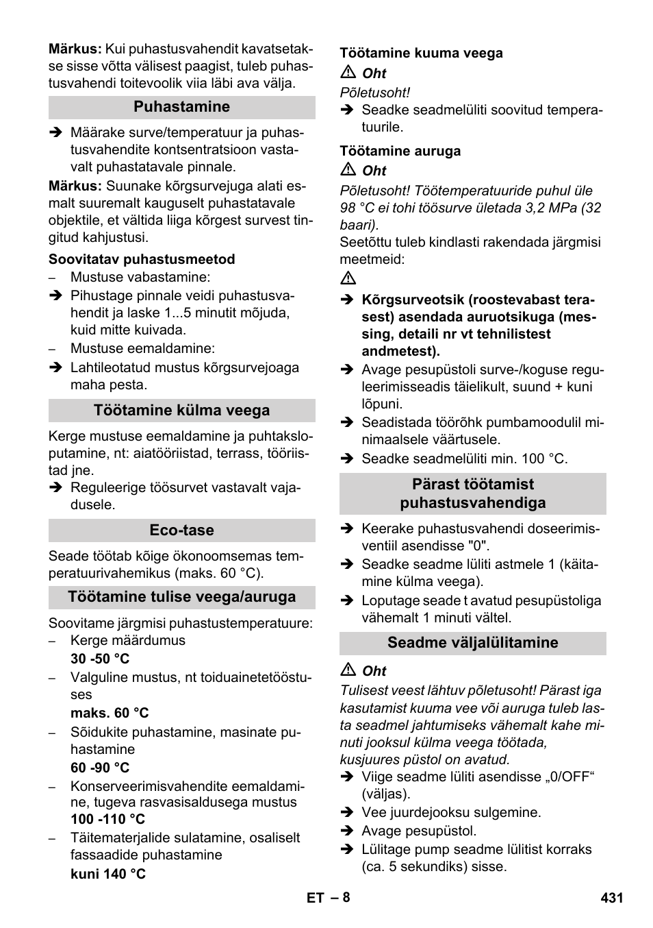 Karcher HDS 8-17 CX User Manual | Page 431 / 500