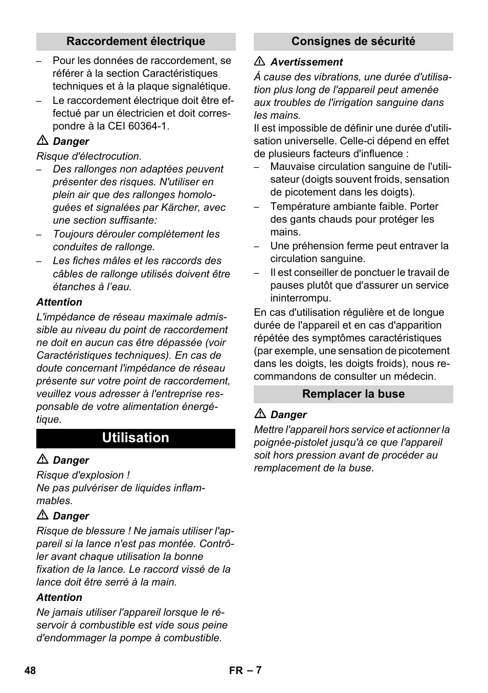 Utilisation | Karcher HDS 8-17 CX User Manual | Page 48 / 500