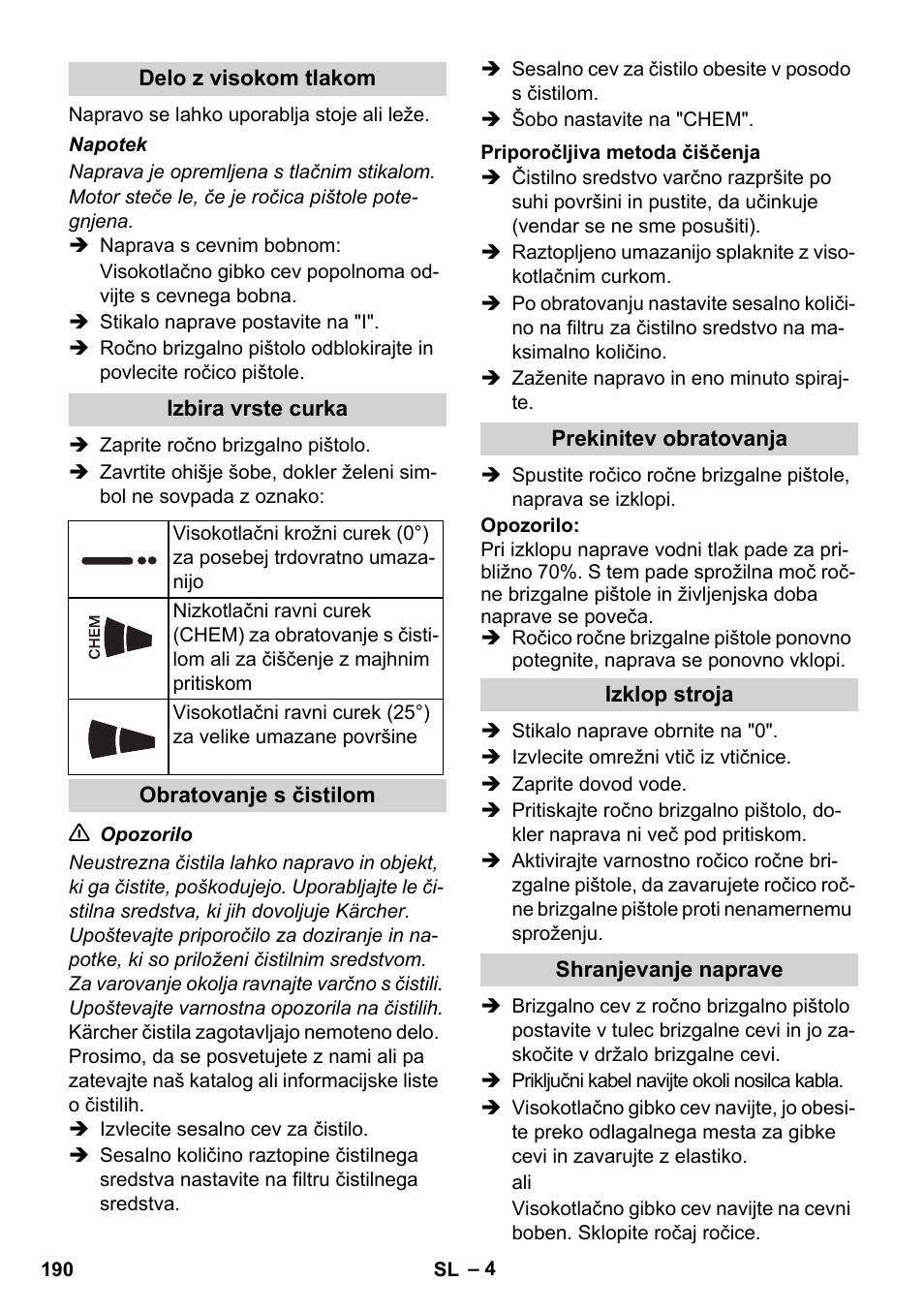 Karcher HD 5-12 C User Manual | Page 190 / 340