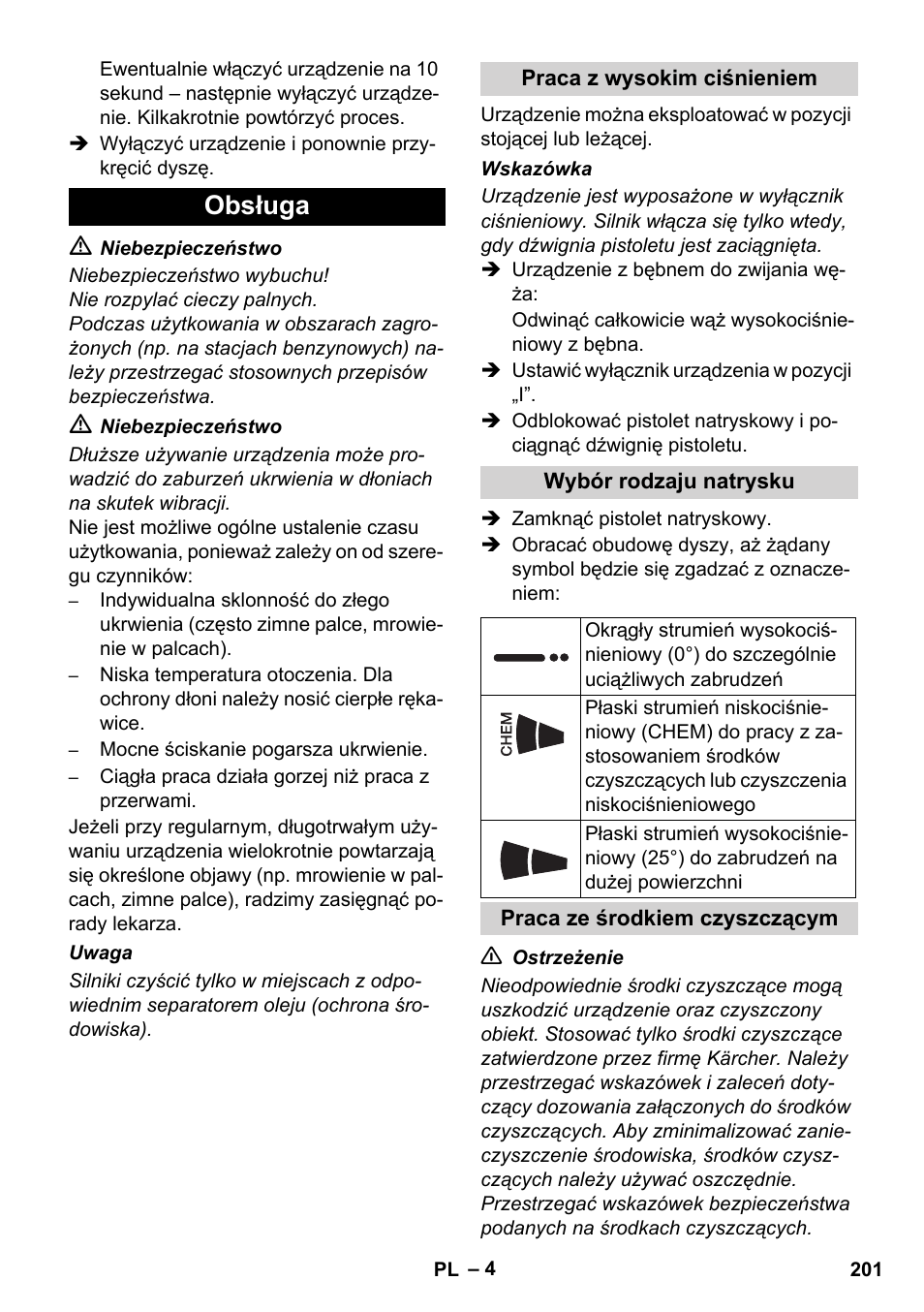 Obsługa | Karcher HD 5-12 C User Manual | Page 201 / 340