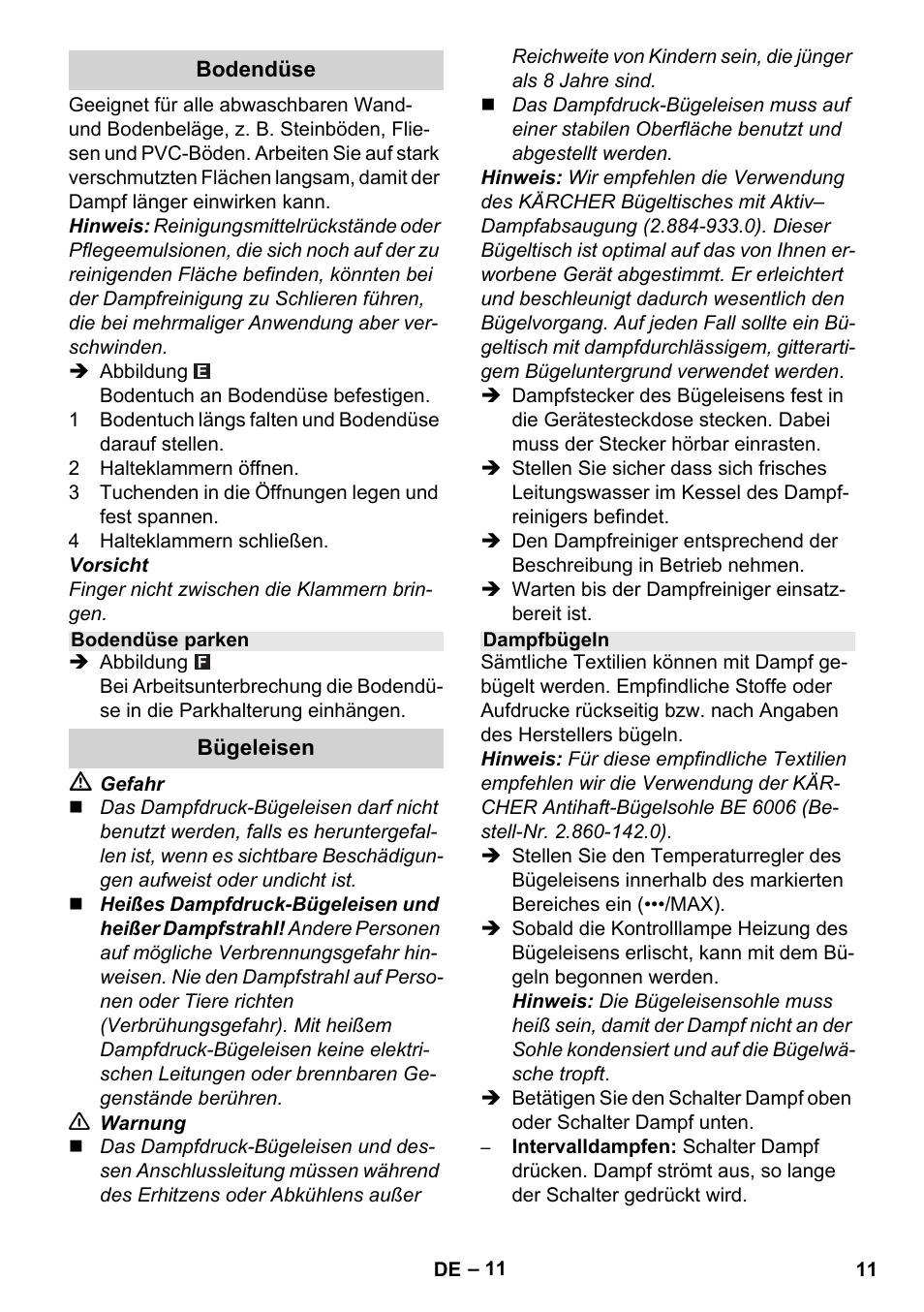 Karcher Stirerie SI 2-600 CB User Manual | Page 11 / 298