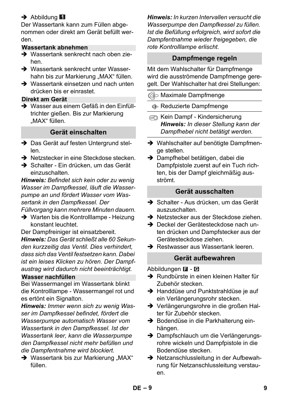 Karcher Stirerie SI 2-600 CB User Manual | Page 9 / 298