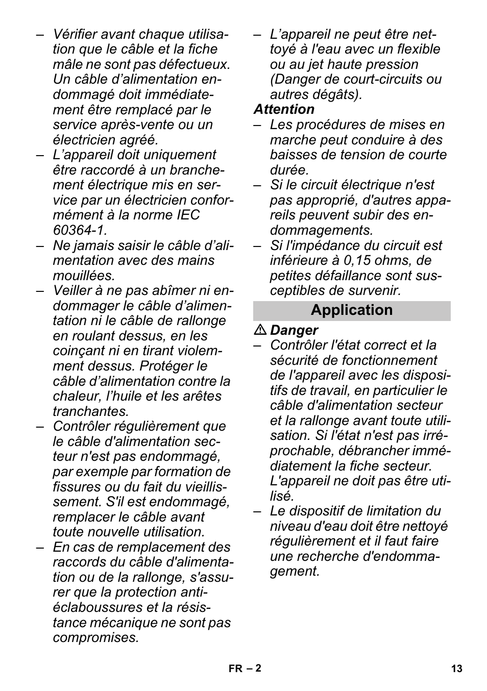 Application | Karcher PUZZI 30-4 User Manual | Page 13 / 128