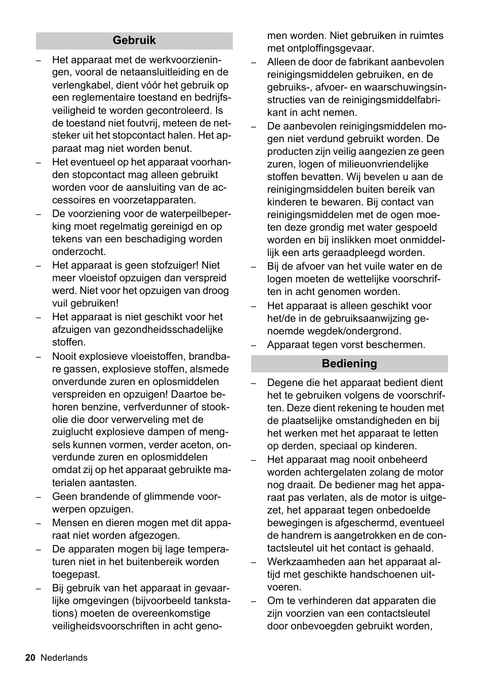 Karcher BDS 51-180 C Adv User Manual | Page 20 / 116