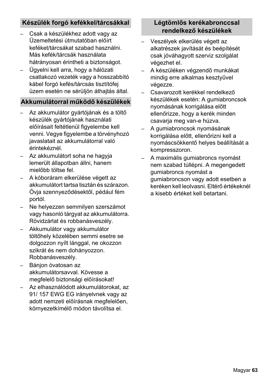 Karcher BDS 51-180 C Adv User Manual | Page 63 / 116