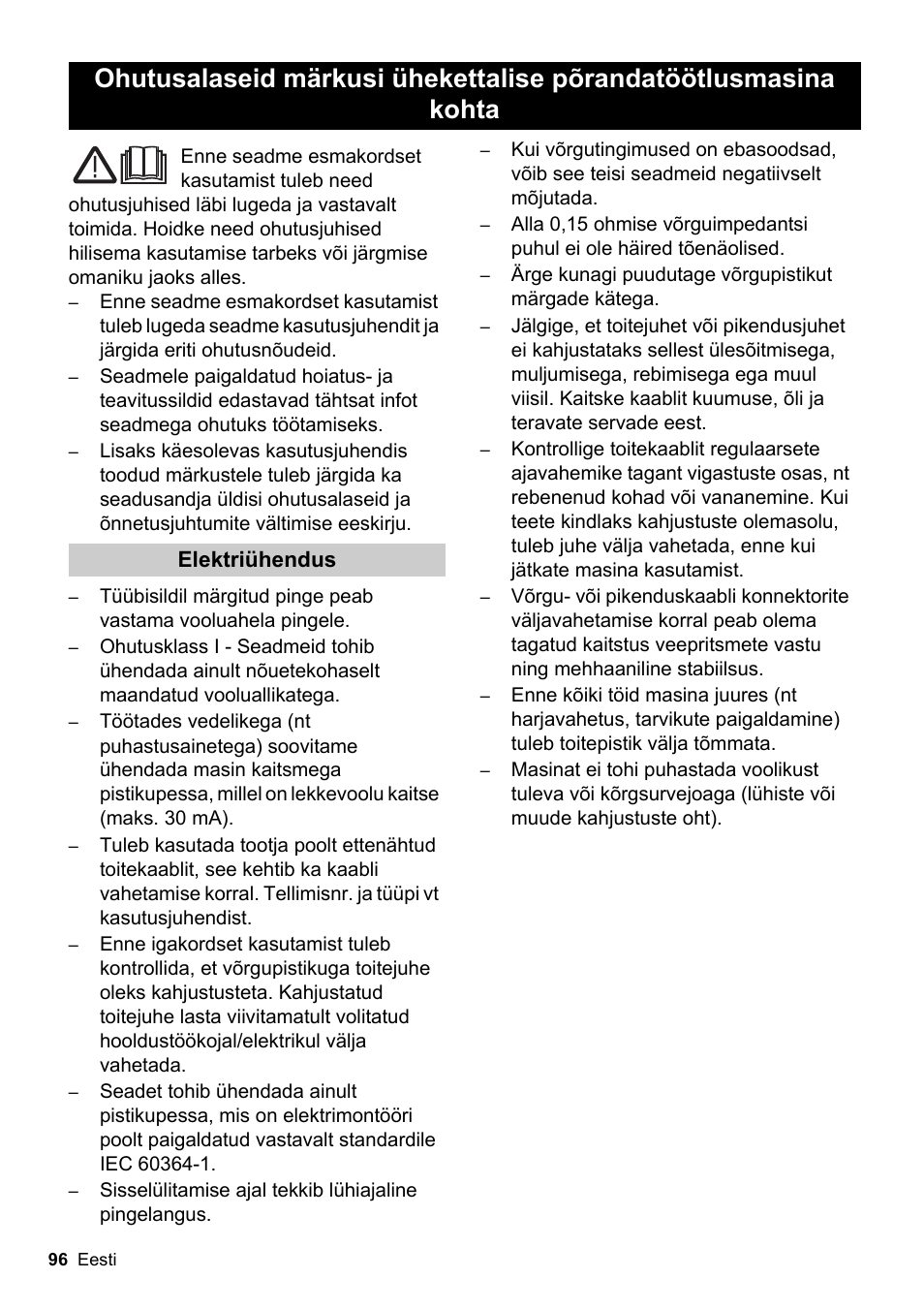 Karcher BDS 51-180 C Adv User Manual | Page 96 / 116