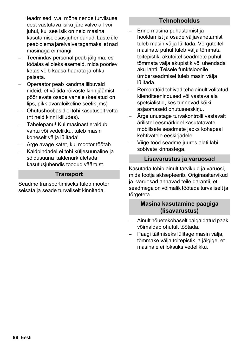 Karcher BDS 51-180 C Adv User Manual | Page 98 / 116